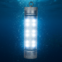 Lampe de pêche LED sans fil puissante 100W 200W 600W, étanche IP68, en alliage d'aluminium, bleue, verte, jaune, multicolore, pour la pêche au poisson