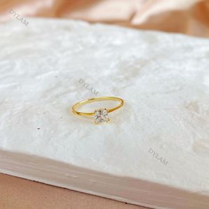 Dylam Fashion Minimalist 925 Silver <b>Rings</b> Couple Simple <b>Cz</b> 5a Fine Wedding <b>Rings</b> Modern Design Engagement Joint <b>Rings</b> for Women - Product Image 5