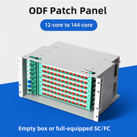 Surfiber Sur-01 ODF 24/48/72/96/144 Core Fiber Optik 19-Inch Rack Mount SC/FC Patch Panel untuk Telekomunikasi
