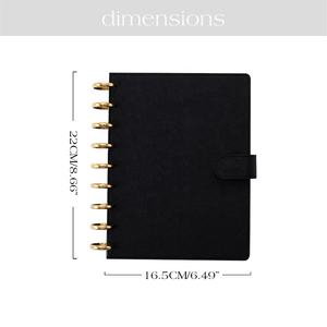 Hongbo, бестселлер, 10 цветов, маленький сафьяно, кожаный диск в переплете B5, Бюджетный планировщик, составление бюджета эстетической жизни/повестка дня/Органайзер - Product Image 4