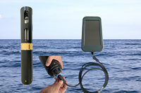 Instrument multiparamètre numérique RS485 personnalisé 7-en-1, capteur de qualité de l'eau en ligne, capteur d'eau de mer, étanche IP68, DC POM+SUS