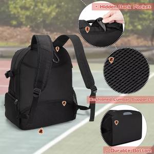 Sac à dos décontracté pour équipement de basketball et de football avec filet à ballon externe, espace séparé pour chaussures, design imperméable - Product Image 2