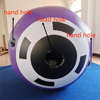 Costume gonflable publicitaire Beile personnalisable en PVC violet en forme de 8
