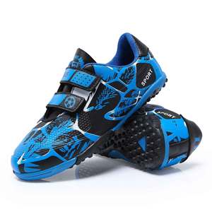 Chaussures de football pour enfants garçons, printemps, maille synthétique, semelle extérieure en caoutchouc, semelle intermédiaire en EVA, coupe basse, fermeture Velcro, crampons de sport - Product Image 4