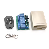 Module de relais 4CH 433,92 MHz AC 220V 10A, récepteur de télécommande sans fil pour porte de garage
