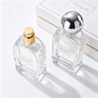 Expédition rapide, flacons de parfum vides en verre cylindriques de qualité supérieure, 30 ml, 100 ml, bouchon rond, vaporisateur à pression, flacons rechargeables portables