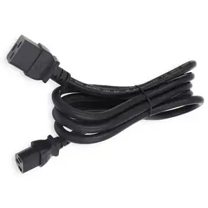 Factory Wholesale 1.8M Iec Male Iec320 C19 To Iec Female C20 2 Way PDU Y Splitter Double 2X Socket Power Extension Adapter Cable