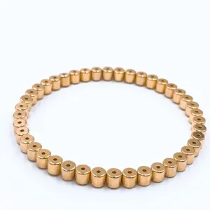 neodymium round magnet gold coating ring magnet for magnetic bracelet