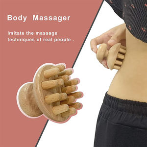Masseur de cuir chevelu personnalisé en gros pour la relaxation de la tête et du corps, gratte-tête à manche en bois, masseur de tête en forme de griffe de pieuvre - Product Image 4