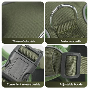 Disesuaikan ramah lingkungan reflektif harnes anjing untuk Medium besar keturunan olahraga mewah untuk <span class=keywords><strong>Golden</strong></span> Retrievers Labrador dibuat nilon - Product Image 4