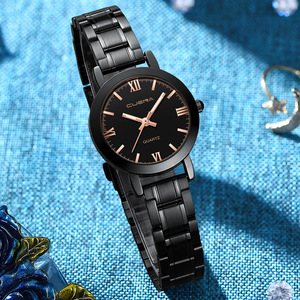 Cuena 6020 Simples Pequeno Dial Mulheres Branco Relógios Vida Impermeável Aço Inoxidável Strap Mãos Luminosas Rose Gold Girl Relógio De Pulso - Product Image 2