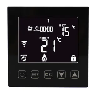 HY603WE desain sistem pemanas listrik 16A layar sentuh Tuya rumah pintar termostat WIFI mingguan dapat diprogram