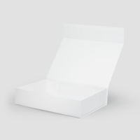 Boîte cadeau magnétique blanche à couverture intégrale, faible MOQ