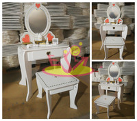 Table à langer en bois rose pour filles, prête à être expédiée, W08H102
