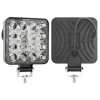 Bonsen, phare de travail LED carré 4 pouces 48W 15mm 12-24V, faisceau spot/diffuseur, pour voiture/camion/remorque/SUV/4x4, vente chaude