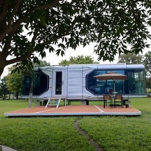 Готовый передвижной дом, стальная конструкция, сборный дом, плоская упаковка для отеля или квартиры, дизайн космической капсулы - Product Image 4