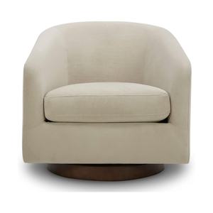Sillón Individual de Diseño de Lujo para Interiores, Color Beige <span class=keywords><strong>Playa</strong></span>, Tapizado en Terciopelo, Base de Hierro Dorado, Ideal para Bibliotecas y Cafeterías - Product Image 2