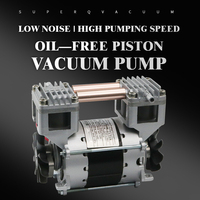 Pompe à vide à piston silencieuse sans huile de haute qualité Super Q 2000H 175L/min pour usage en laboratoire, personnalisable OEM, AC220/380 -98kPa, garantie 1 an