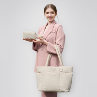 Étui de voyage pour organisateur d'électronique Puffy Electronics, en cuir imperméable, durable, unisexe, pour ranger les câbles, chargeur, téléphone, compact
