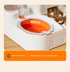 Dispenser makanan dan air kucing otomatis, Dispenser makanan & air kucing anjing 2 in 1 dengan tangki makanan 1.1KG dan tangki air 2,2 L - Product Image 4
