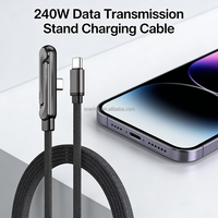 Cable de Carga Súper Rápida de Nailon de 240 W, Cable de Transferencia de Datos de Alta Velocidad Estable, Resistente al Desgaste y Flexible