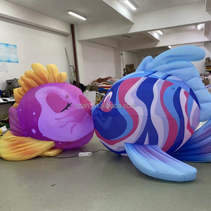Pez Inflable <span class=keywords><strong>Gigante</strong></span>, Par de Gourami Rosados y Azules Besándose, Modelo Inflable para Decoración de Bodas y Eventos - Product Image 3