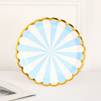 Assiette en papier à motif de pastèque en gros d'usine 7 pouces plateau à gâteau biodégradable écologique jetable assiette de fruits