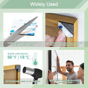 Nhiệm vụ nặng nề gắn băng siêu dính màu đen mạnh mẽ hai mặt miếng dính cho bức tường hình ảnh xe nhà và văn phòng - Product Image 5