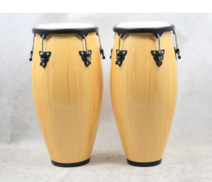 Professional Yang Wood Conga <b>Drum</b> Set 11"+12" Inch with Separate Gold Plated Stand Cowhide Drumhead Latin Percussion Hand <b>Drum</b> - Product Image 5