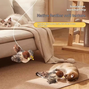 Şarj Edilebilir Elektrikli Simülasyon Kuş İnteraktif Evcil Hayvan Peluş Yıkanabilir Dolgulu Oyuncaklar Kedi Köpek için - Product Image 4