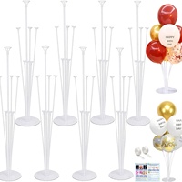 Kit de supports de ballons de bureau 4/8 pièces, bâtons de ballons en plastique avec base, accessoires de décoration de table d'anniversaire, fabriqué en Chine