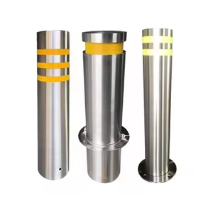 Thép hiện đại tự động tăng rào cản bollard chống va chạm ngoài trời trụ cột với vật liệu phản chiếu lan can & tay vịn - Product Image 5