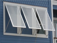 AS2047 revêtement en poudre aluminium bahama volets extérieur manuel persiennes bahama obturateur auvent fenêtre ombrage extérieur noir blanc