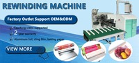 Machine de rembobinage entièrement automatique pour papier d'aluminium et papier sulfurisé, de rouleaux larges à petits rouleaux, sans adhésif, avec contrôle PLC 6 axes