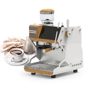 Büyük ikram Equiment fasulye fincan kahve makinesi ticari elektrikli üç bir Espresso kahve makinesi değirmeni ile