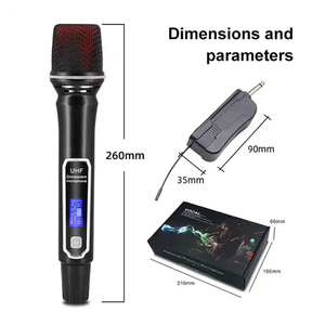 Professional Dynamic <b>Wireless</b> Handheld <b>Microphone</b> Set Portable Plastic <b>Microphone</b> Rotatable Plug Omni-directional for Flexible - Product Image 3