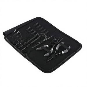 Professional Micro Nano <b>Ring</b> Loop Hair Extension Tools Kit MicroBead Pliers Set with 4pcs Needles Mini Scissor & Parting Finger - Product Image 1