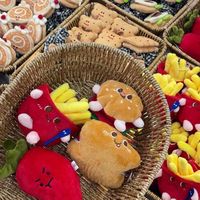 Britse Jellycat-stijl pluche poppenhanger Jc gesimuleerd voedsel fruit groente hangende ornament speelgoed PP katoenen vulling unisex leeftijden