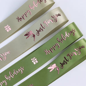 Cinta <span class=keywords><strong>de</strong></span> satén <span class=keywords><strong>de</strong></span> lámina dorada 3D personalizada ecológica Logotipo <span class=keywords><strong>de</strong></span> sello caliente Material <span class=keywords><strong>de</strong></span> <span class=keywords><strong>papel</strong></span> Tipo <span class=keywords><strong>de</strong></span> carrete para paquetes <span class=keywords><strong>de</strong></span> regalos personalizados - Product Image 4