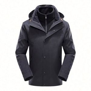 Design 2025 Wholesale Custom Hooded Windbreaker Waterproof Outdoor 3 In1 <b>Jacket</b> With Adjustable Cuffs and Zipper - Product Image 4