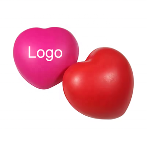 Pelotas Antiestrés de PU en Forma de Corazón Rojo, Personalizadas con Logotipo, al por Mayor, para Niños y Niñas - Product Image 1