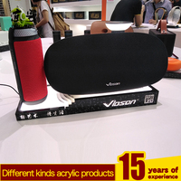 Support d'enceinte Bluetooth en acrylique Vioson – Présentoir de bureau moderne, portable et résistant à l'eau en PMMA pour utilisation sur table