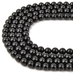 YMJ Wholesale Price 6mm <strong>8mm</strong> 10mm Natural <strong>Black</strong> Spinel <strong>Round</strong> Gemstone <strong>Beads</strong> for Jewelry Making Bracelet Necklace DIY - Product Image 2
