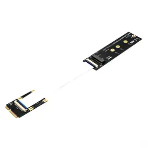 M.2 (NGFF) NVME SSD to Mini PCI-e Adapter with FFC Cable for M.2 Key M 2230/2242/2260/2280 SSD Converter Extension Cord