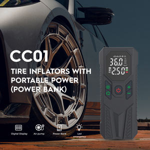 משאבת אוויר מיני 12V לרכב, מדחס אוויר נייד אלחוטי, משאבת ניפוח צמיגים דיגיטלית 150psi, משאבת ניפוח חשמלית לצמיגי רכב - Product Image 2