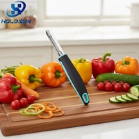 Antislip handvat, voedselveilige roestvrijstalen multifunctionele herbruikbare groente- en fruitjulienne- en schilmes voor de keuken