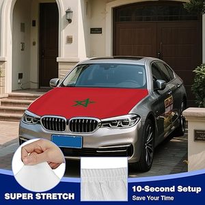 Housse de voiture personnalisée Maroc 3x5ft pour match de football, <span class=keywords><strong>voyage</strong></span> en voiture, décoration de fête de bienvenue - Product Image 2