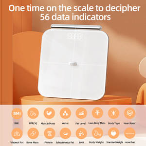 Báscula de Baño Inteligente Inalámbrica con 8 Electrodos, Medición para Adultos, Analizador de Composición Corporal, Pantalla LCD Digital, IMC, Fabricada en Vidrio - Product Image 2