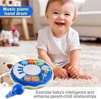 Multi-Functional Educational Plastic Puzzle Music Keyboard Piano Microphone Light Children's Drum Toys