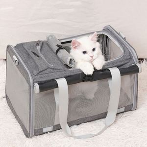 Factory-Direct Nylon PVC Pet Carrier-Spacious for 2 Cats Top <b>Window</b> Handheld Sling Foldable - Product Image 3